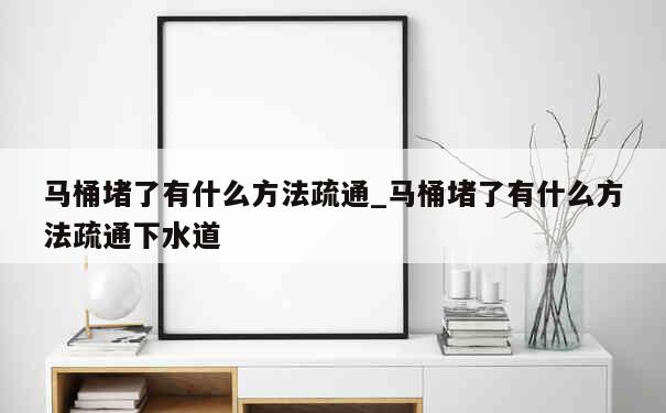 马桶堵了有什么方法疏通_马桶堵了有什么方法疏通下水道 第1张