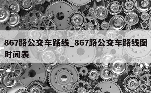 867路公交车路线_867路公交车路线图时间表 第1张