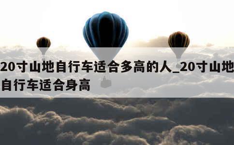 20寸山地自行车适合多高的人_20寸山地自行车适合身高 第1张