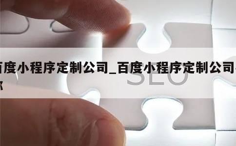 百度小程序定制公司_百度小程序定制公司名称 第1张