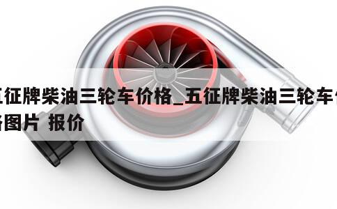 五征牌柴油三轮车价格_五征牌柴油三轮车价格图片 报价 第1张