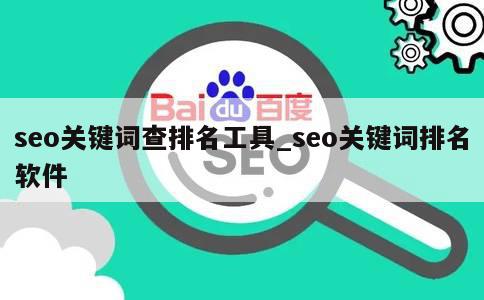 seo关键词查排名工具_seo关键词排名软件 第1张