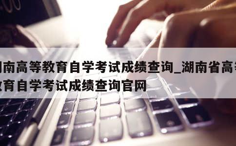 湖南高等教育自学考试成绩查询_湖南省高等教育自学考试成绩查询官网 第1张