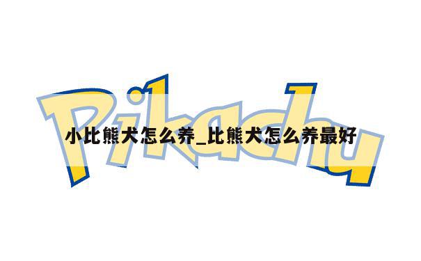 小比熊犬怎么养_比熊犬怎么养最好 第1张