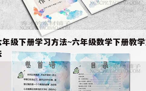 六年级下册学习方法~六年级数学下册教学方法 第2张