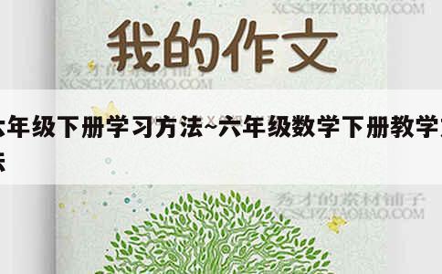 六年级下册学习方法~六年级数学下册教学方法 第6张