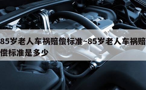 85岁老人车祸赔偿标准~85岁老人车祸赔偿标准是多少 第1张