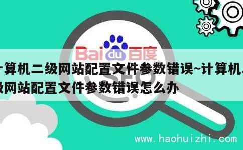 计算机二级网站配置文件参数错误~计算机二级网站配置文件参数错误怎么办 第1张