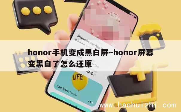 honor手机变成黑白屏~honor屏幕变黑白了怎么还原 第1张