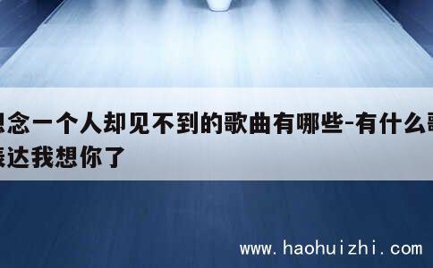 想念一个人却见不到的歌曲有哪些-有什么歌表达我想你了 第1张