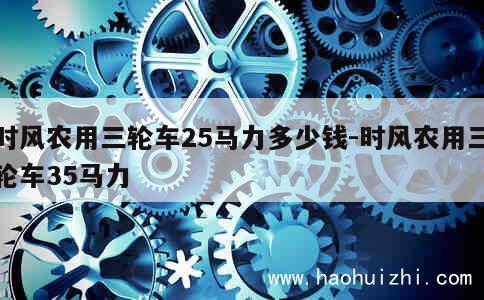 时风农用三轮车25马力多少钱-时风农用三轮车35马力 第1张