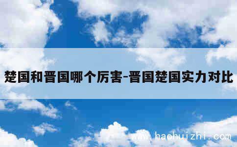 楚国和晋国哪个厉害-晋国楚国实力对比 第1张