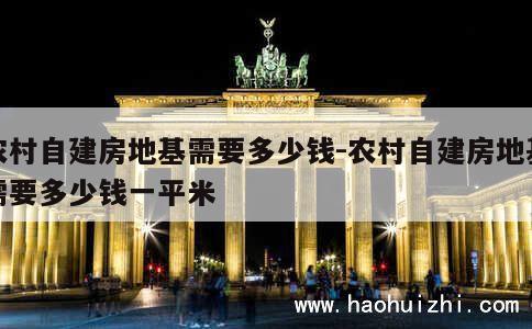 农村自建房地基需要多少钱-农村自建房地基需要多少钱一平米 第1张