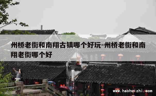 州桥老街和南翔古镇哪个好玩-州桥老街和南翔老街哪个好 第1张