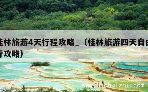 桂林旅游4天行程攻略_（桂林旅游四天自由行攻略） 第1张