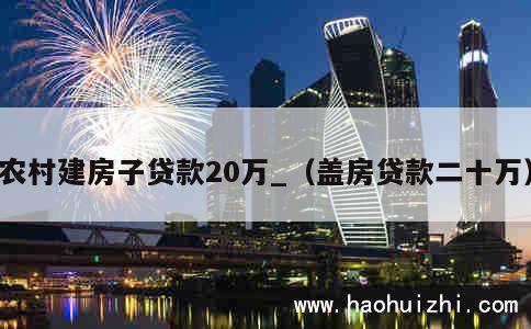 农村建房子贷款20万_（盖房贷款二十万） 第1张