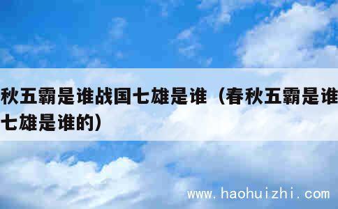 春秋五霸是谁战国七雄是谁（春秋五霸是谁战国七雄是谁的） 第1张