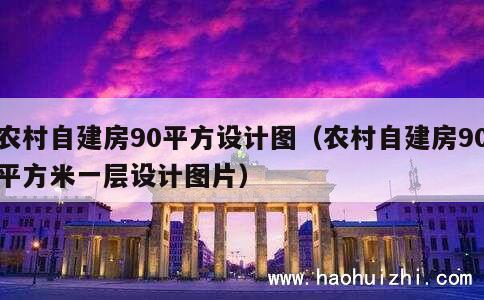 农村自建房90平方设计图（农村自建房90平方米一层设计图片） 第1张