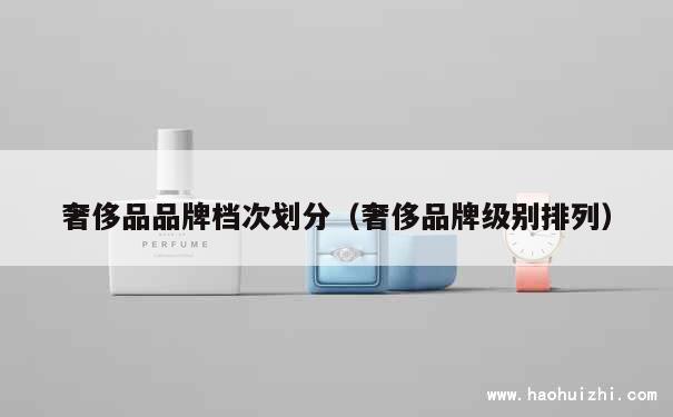 奢侈品品牌档次划分（奢侈品牌级别排列） 第1张