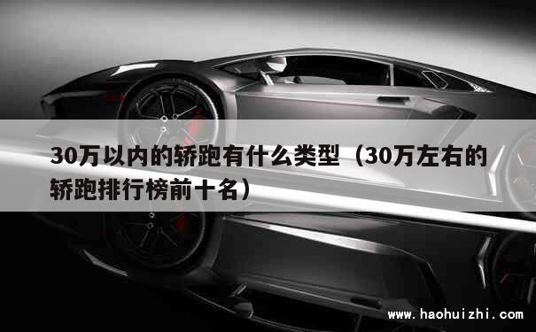 30万以内的轿跑有什么类型（30万左右的轿跑排行榜前十名） 第1张