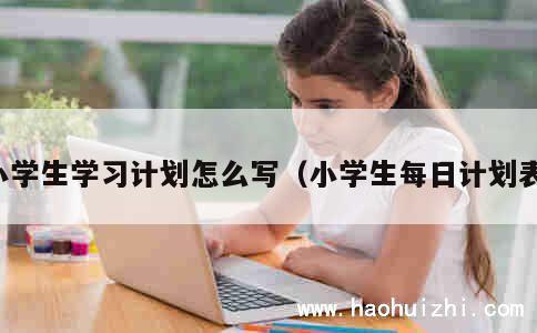 小学生学习计划怎么写（小学生每日计划表） 第1张