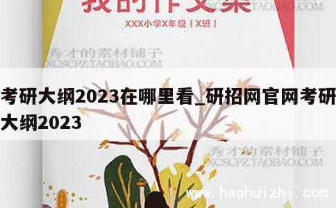 考研大纲2023在哪里看_研招网官网考研大纲2023 第1张