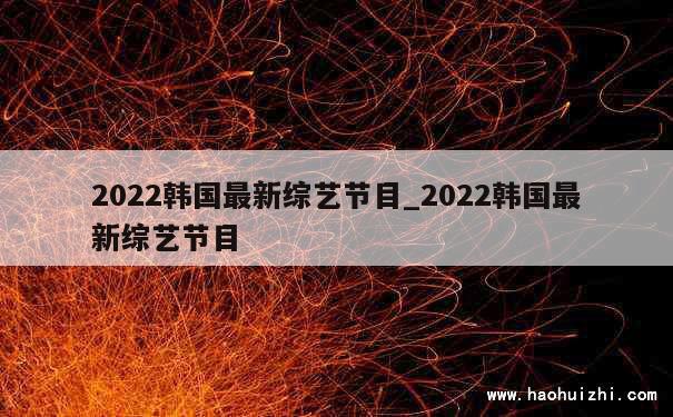 2022韩国最新综艺节目_2022韩国最新综艺节目 第1张