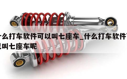 什么打车软件可以叫七座车_什么打车软件可以叫七座车呢 第1张