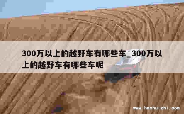 300万以上的越野车有哪些车_300万以上的越野车有哪些车呢 第1张