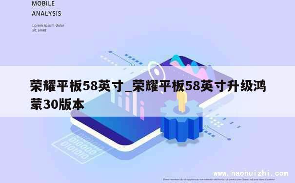 荣耀平板58英寸_荣耀平板58英寸升级鸿蒙30版本 第1张