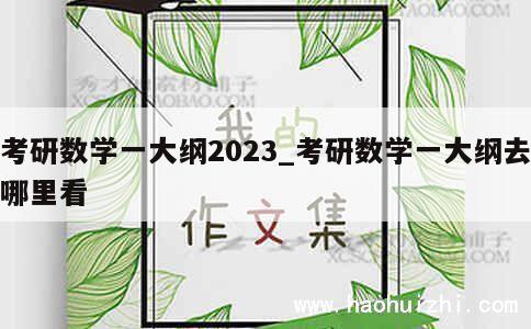 考研数学一大纲2023_考研数学一大纲去哪里看 第1张