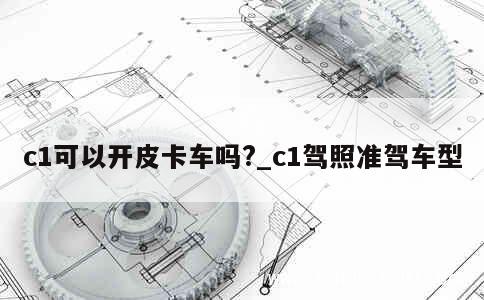 c1可以开皮卡车吗?_c1驾照准驾车型 第1张