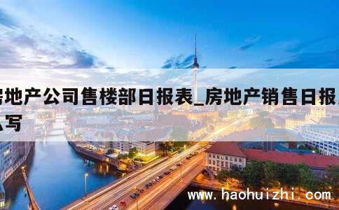 房地产公司售楼部日报表_房地产销售日报怎么写 第1张