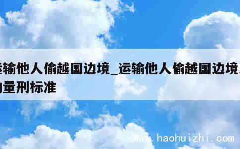 运输他人偷越国边境_运输他人偷越国边境罪的量刑标准 第1张