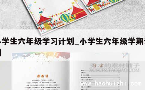 小学生六年级学习计划_小学生六年级学期计划