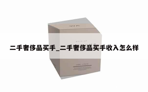 二手奢侈品买手_二手奢侈品买手收入怎么样 第1张