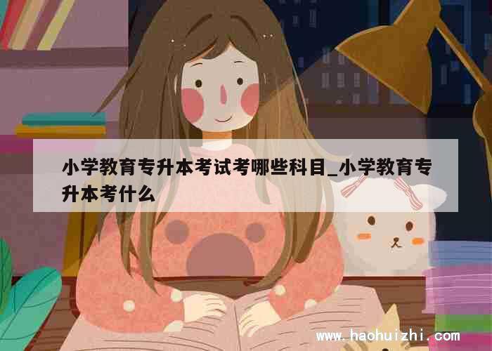 小学教育专升本考试考哪些科目_小学教育专升本考什么 第1张