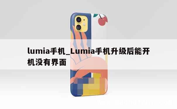 lumia手机_Lumia手机升级后能开机没有界面 第1张