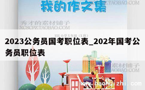 2023公务员国考职位表_202年国考公务员职位表