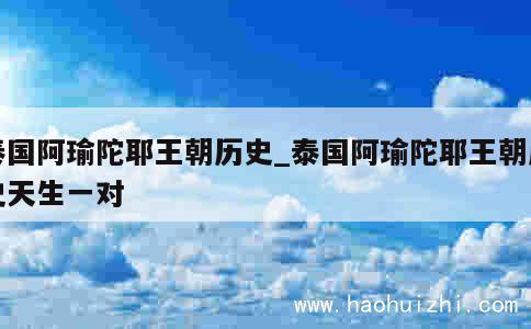 泰国阿瑜陀耶王朝历史_泰国阿瑜陀耶王朝历史天生一对