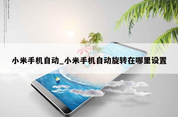 小米手机自动_小米手机自动旋转在哪里设置 第1张