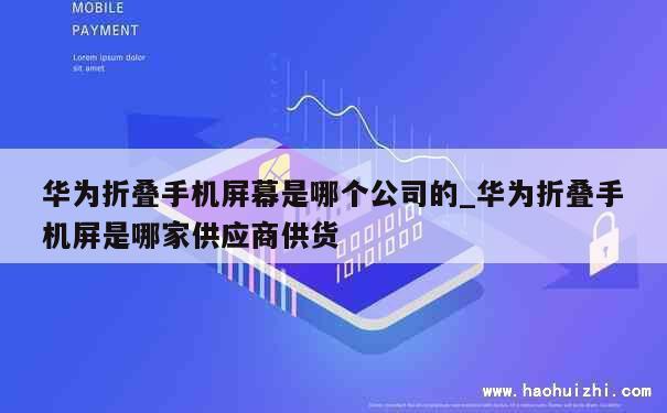 华为折叠手机屏幕是哪个公司的_华为折叠手机屏是哪家供应商供货 第1张