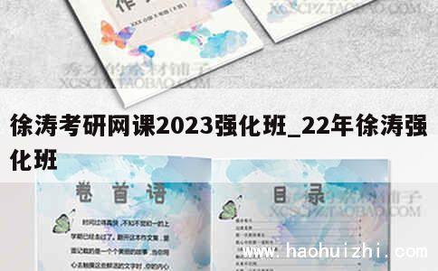 徐涛考研网课2023强化班_22年徐涛强化班