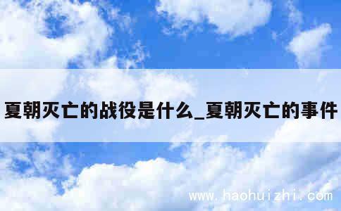 夏朝灭亡的战役是什么_夏朝灭亡的事件 第1张